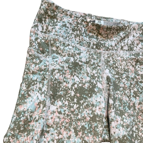 Avia Girls Printed Athletic Leggings with Pockets Green Pink Size Small / 6 - Picture 4 of 7